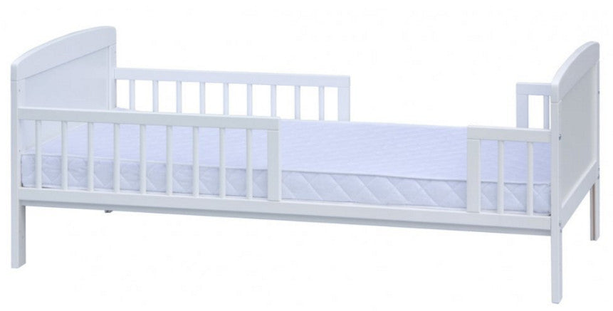 Biela ochranná bariéra / zábrana k postieľke - 140 cm