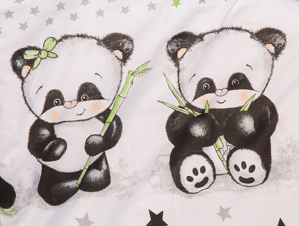 Výbava do postieľky Panda 6-dielna - biela