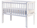 Biela postieľka so sťahovacím bokom k posteli Baby II - borovica,  90 x 41 cm