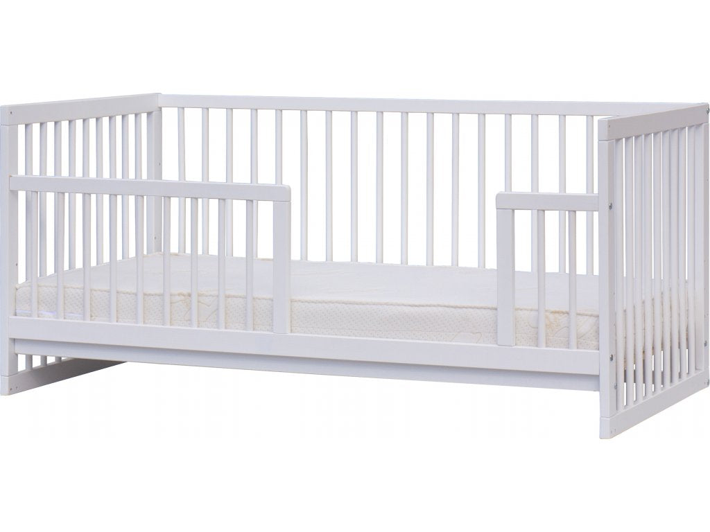 Detská postieľka s vyberateľnými priečkami Kombi - buk, 140 x 70 cm