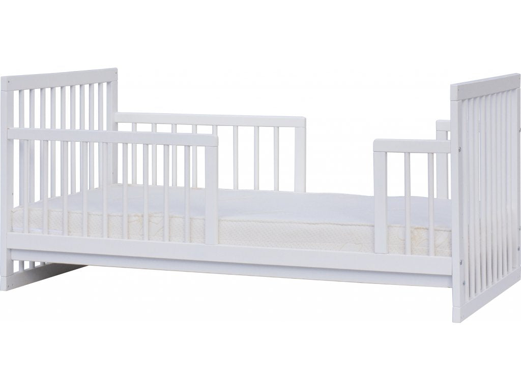 Detská postieľka s vyberateľnými priečkami Kombi - buk, 140 x 70 cm