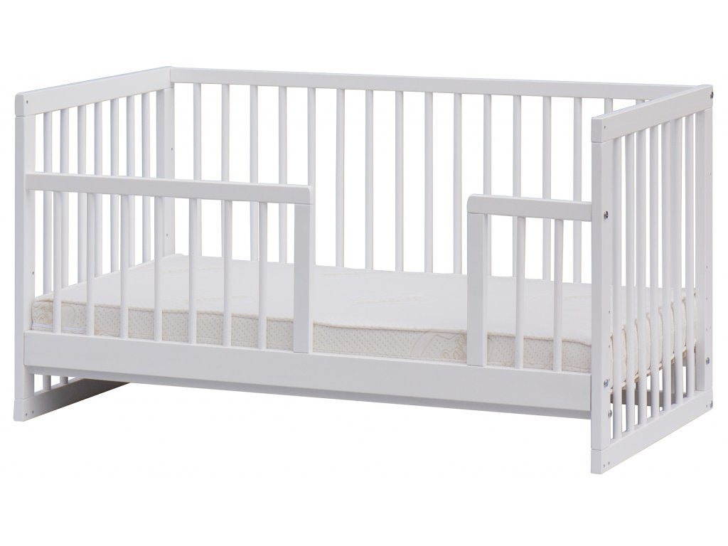 Detská postieľka s vyberateľnými priečkami Kombi - buk, 120 x 60 cm
