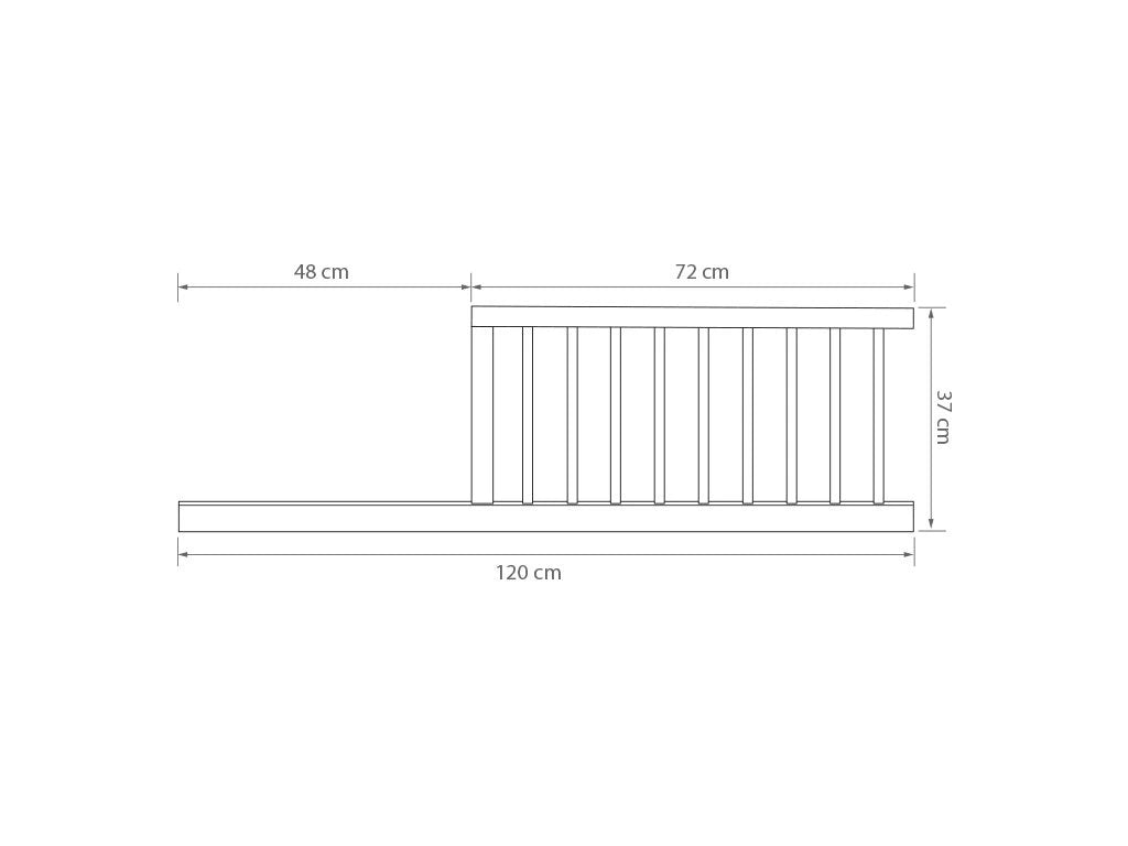 Ochranná bariéra k postieľke Kamka - 120 cm