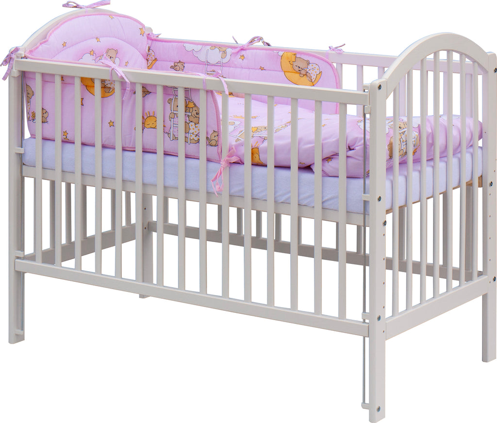 Postieľka s kompletnou výbavou Mráčik - ružová, 120 x 60 cm